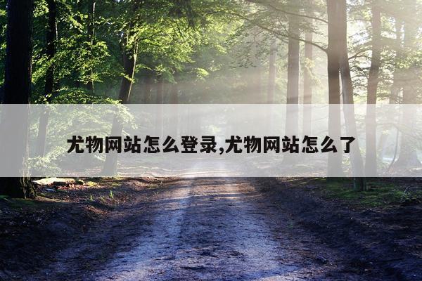 尤物网站怎么登录,尤物网站怎么了