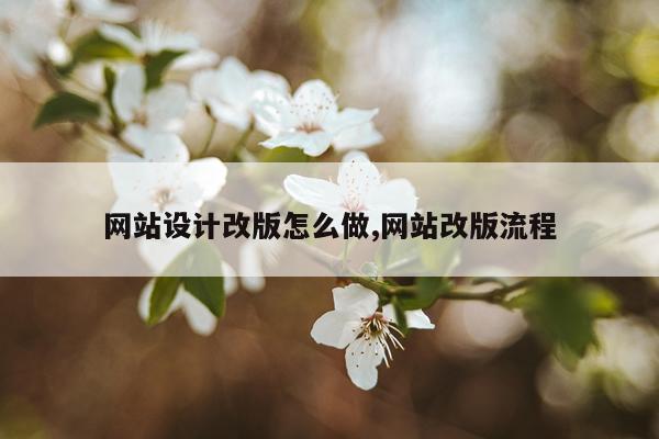 网站设计改版怎么做,网站改版流程
