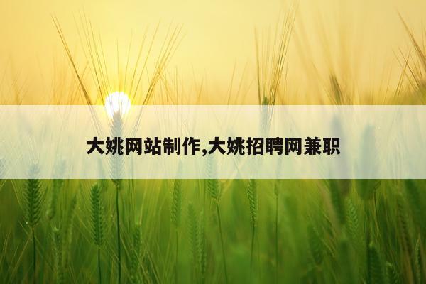 大姚网站制作,大姚招聘网兼职