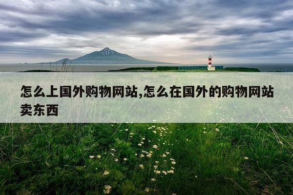 怎么上国外购物网站,怎么在国外的购物网站卖东西