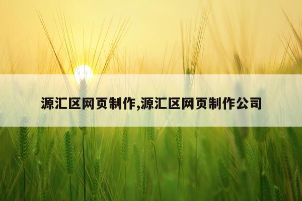 源汇区网页制作,源汇区网页制作公司