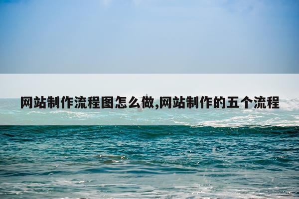 网站制作流程图怎么做,网站制作的五个流程