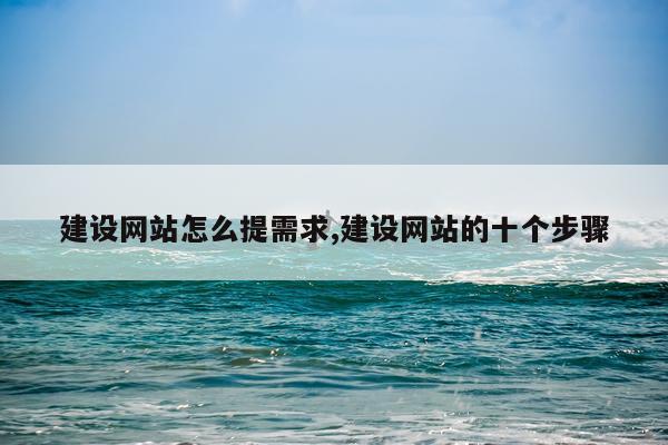 建设网站怎么提需求,建设网站的十个步骤