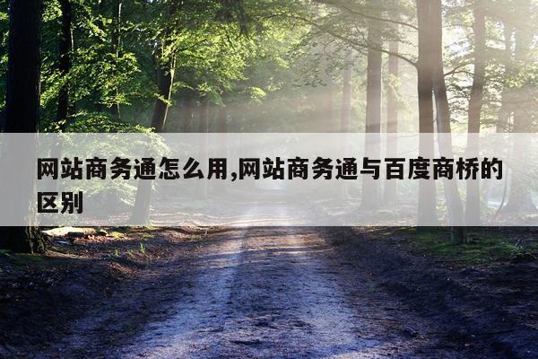 网站商务通怎么用,网站商务通与百度商桥的区别