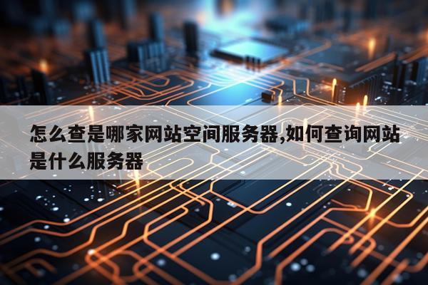怎么查是哪家网站空间服务器,如何查询网站是什么服务器