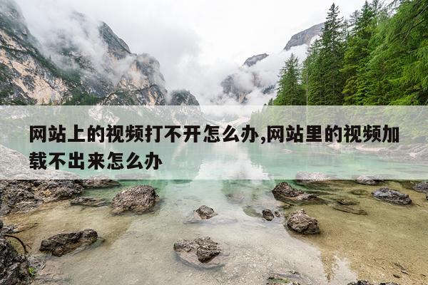 网站上的视频打不开怎么办,网站里的视频加载不出来怎么办