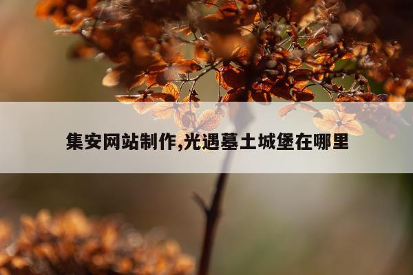 集安网站制作,光遇墓土城堡在哪里