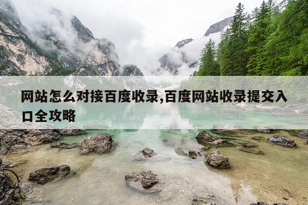 网站怎么对接百度收录,百度网站收录提交入口全攻略