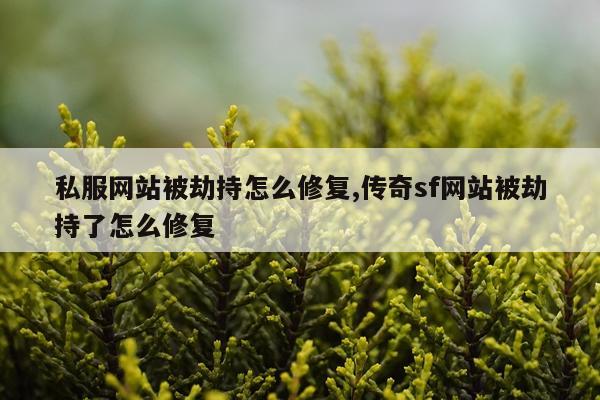 私服网站被劫持怎么修复,传奇sf网站被劫持了怎么修复