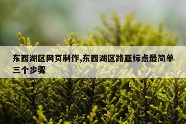 东西湖区网页制作,东西湖区路亚标点最简单三个步骤