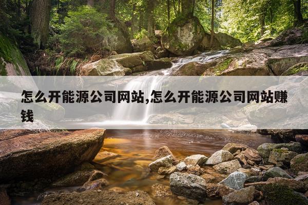怎么开能源公司网站,怎么开能源公司网站赚钱
