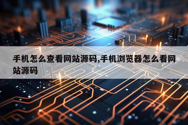 手机怎么查看网站源码,手机浏览器怎么看网站源码