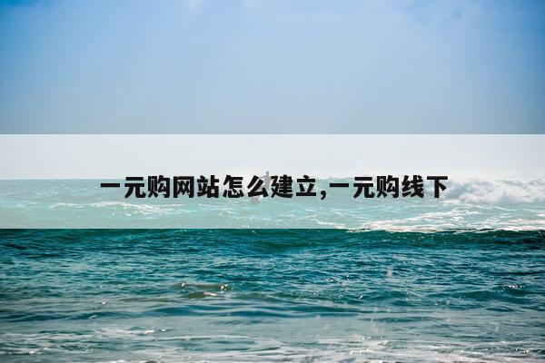 一元购网站怎么建立,一元购线下