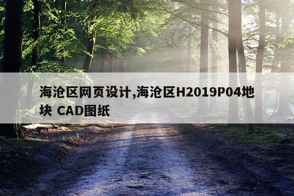 海沧区网页设计,海沧区H2019P04地块 CAD图纸