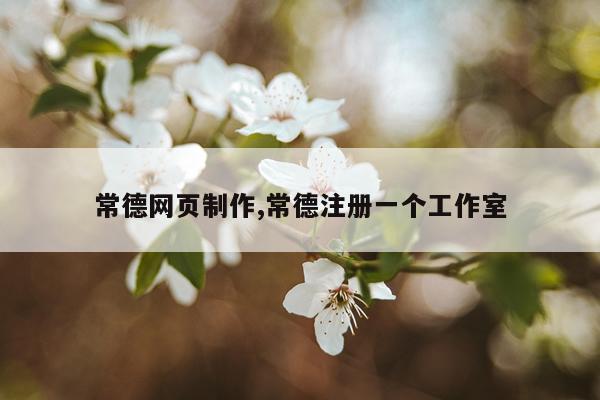 常德网页制作,常德注册一个工作室
