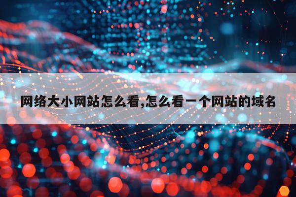 网络大小网站怎么看,怎么看一个网站的域名