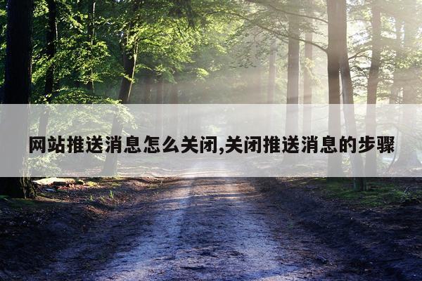网站推送消息怎么关闭,关闭推送消息的步骤