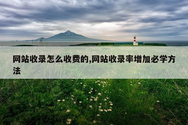 网站收录怎么收费的,网站收录率增加必学方法