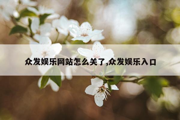 众发娱乐网站怎么关了,众发娱乐入口
