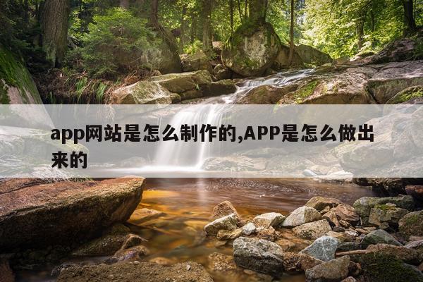 app网站是怎么制作的,APP是怎么做出来的